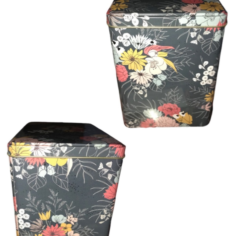 Floral Tin Labeled Craft Box - NEW - Picture 2 of 7